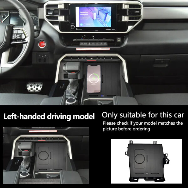 Toyota wireless charger for Tundra 3rd - generation 2020 - 2023