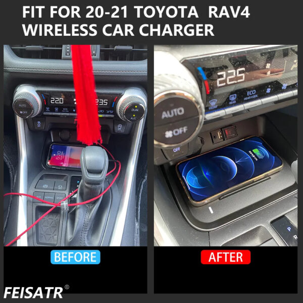 Wireless Car Phone Charger for Toyota RAV4 2020 - 2023
